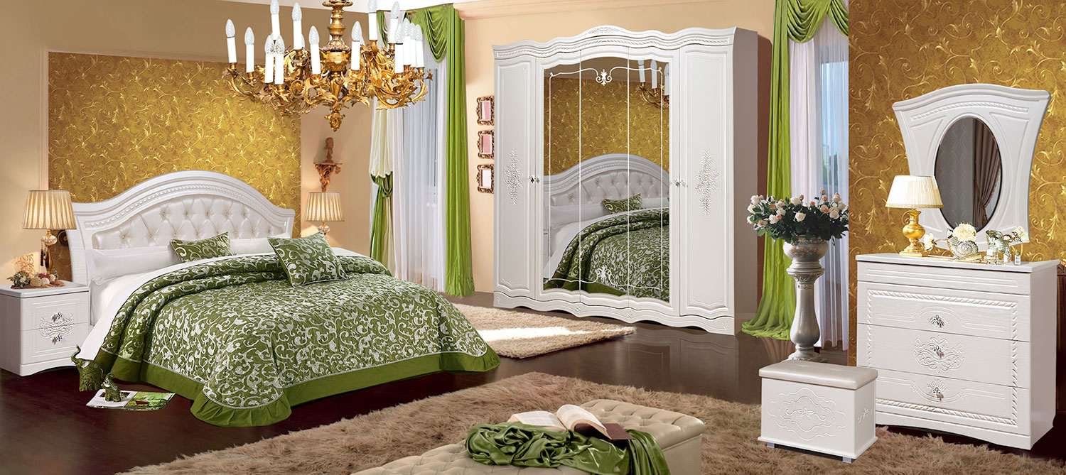 Модульная спальня Графиня (КМК-мебель) Ясень Жемчужный