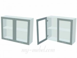 Констанция ШВС-1000 Шкаф 2 двери со стеклом (Миф)