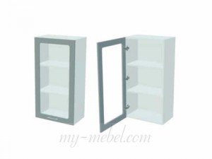Констанция ШВС-500/900 Шкаф 1 дверь со стеклом (Миф)