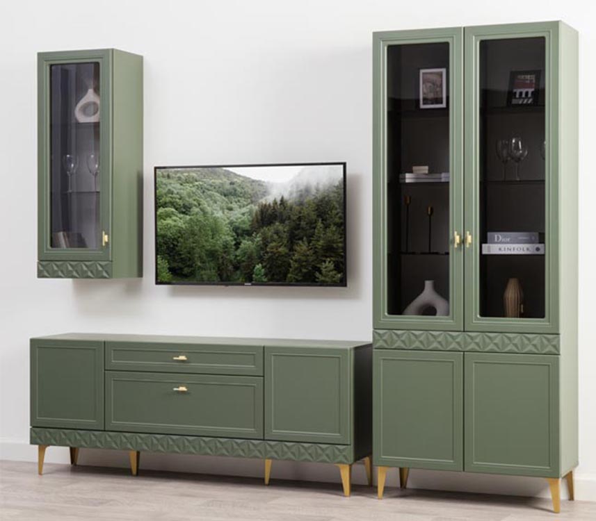 Модульная мебель Марион (Моби) Дымчатый зеленый / Олива